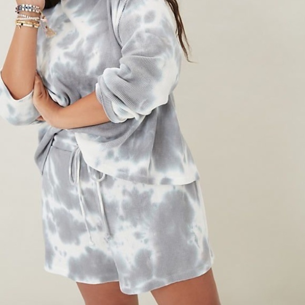 NWT : Anthropologie Florence Tie-Dye Short Grey Womens Small Lounge Comfy Bottom